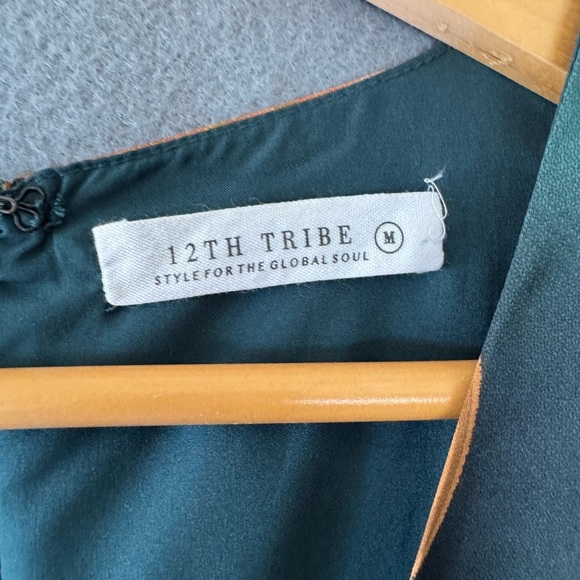 Gizelle Teal Printed Floral Maxi Dress green brown - Picture 7 of 16